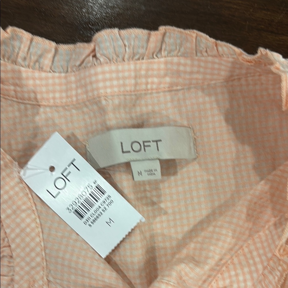 LOFT Ruffled Flutter Sleeve Blouse - Picture 3 of 4